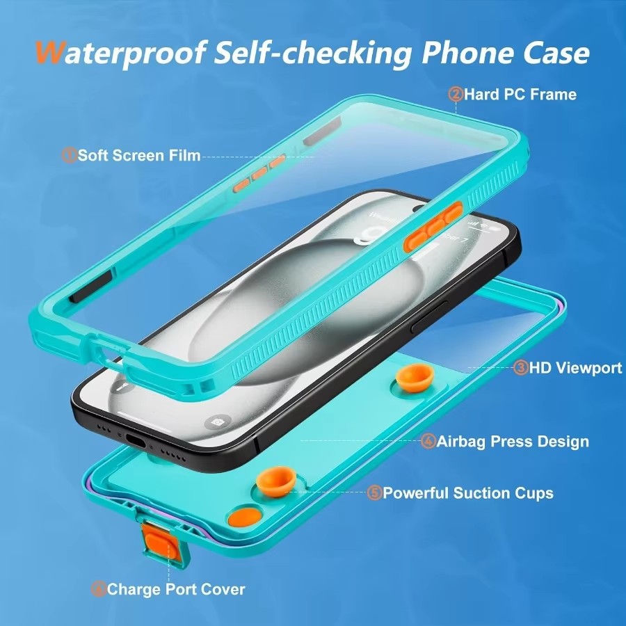 Photography With Iphone 15 - Custodia subacquea per immersioni subacquee 6.1